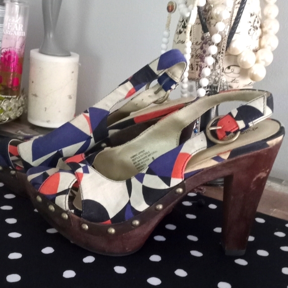 Vintage open toe heels 👠 - Picture 1 of 6